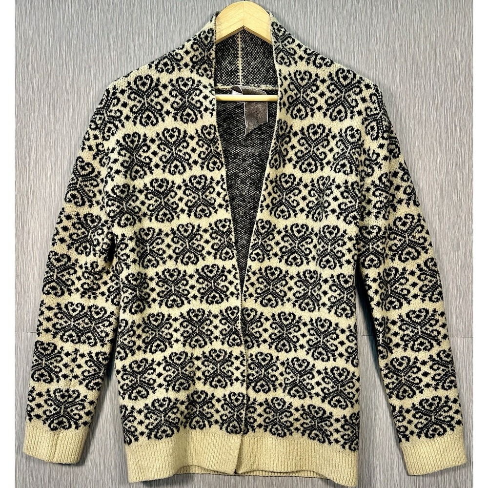 MOON COLLECTION Brown Open Front Cardigan Sweater Pockets Women's Size Large